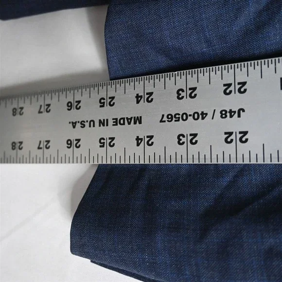 Jos A Bank Reserve 50R Blue‎ Plaid Reda Wool Soft Shoulder Blazer Sport Coat